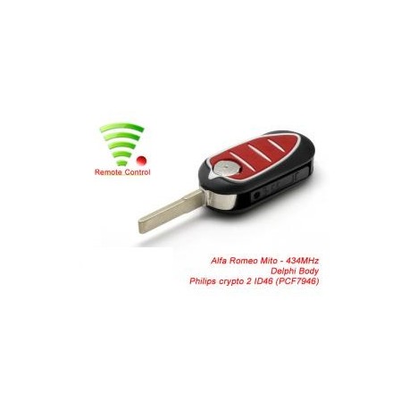 Radiocomando Alfa Romeo Mito Delphi Tre Tasti SIP22 - 434 Mhz